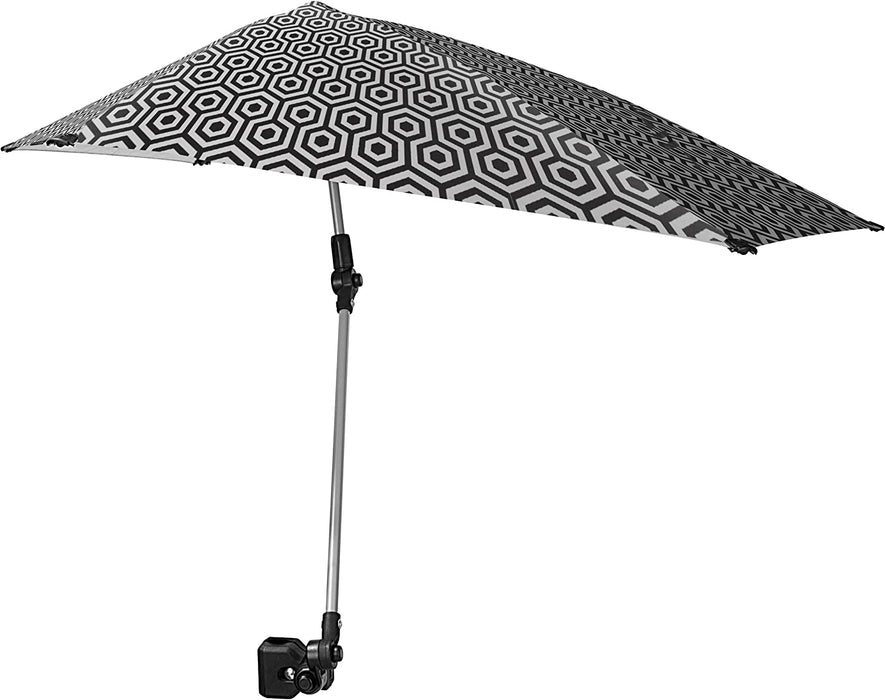 Versa-Brella UPF 50+ Personal Sun Shade - Portable Umbrella for Sports & Outdoors - Secure Clamp, 360-Degree Swivel Adjustable Position for Maximum Sun Protection - Compact with Carry Case