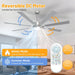 Premium Ergonomic 72inch Brushed Nickel Ceiling Fan