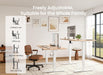 48 × 24 Inches Standing Desk, Ergonomic, Electric Height Adjustable, Sit and Stand Up, Computer Office Desk with Splice Board, White Frame/Maple Top