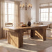 70.9Inches PremiumHandcrafted Wood Dining Table Arched Legs