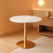 Round Modern Dinning Table 30 Inches Bistro Tulip Table with White Faux Marble Top Gold Sturdy Metal Frame,Easy Assemble,Diameter 30In*H28.54In