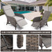 Versatile Outdoor Recliner Chair - Reclining Patio Chair with Adjustable Backrest and Footrest, All-Weather Wicker Chaise Lounge Chair Outdoor for Pool Deck Brown Beige