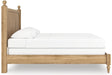 Signature Design by Ashley Galletyn Country Rustic Panel Bed, Foundation or Box Spring Needed, King, Light Brown
