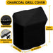 Outdoor Charcoal Grill with Smoker,  14Inch Wide Charcoal Grill with Offset Smoker for Backyard Party Cooking, 438 Sq.In. BBQ Cooking Surface,Black