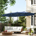 14.4Ft Large Patio Umbrella with 36 Solar LED Lights