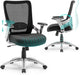 Office Chair, Ergonomic Computer Desk Chair, Sturdy Executive Task Chair - Adjustable Lumbar Support, Flip-Up Arms, Tilt Function, Comfy Wide Seat, Swivel Mesh Home Office Desk Chairs (Black)
