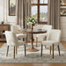 Barrel Modern Dining Chair, Upholstered Dining Chairs Set of 4, Beige