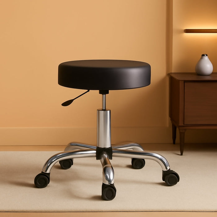 Boss Be Well Armless Medical Spa Professional Stool, Black (B240-BK)