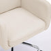 Cocoon Modern Executive High Back Home Office Chair, Upholstered Desk Chair with Wheels, Vanity Chair with Head and Lumbar Support, Armrest (Beige)