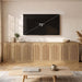 63" Sideboard Buffet Cabinet with Storage, Fluted Credenza