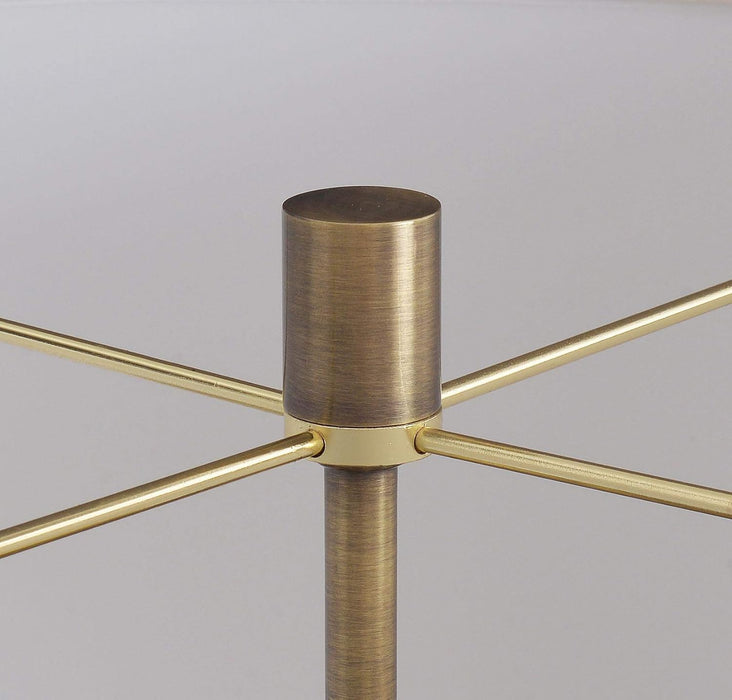 Stowe Floor Lamp with Antique Brass Finish, Modern Style, 61" Height, 19" Width, 19" Depth