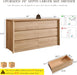 60 Inch 6 Drawer Dresser for Bedroom, 20" Depth for More Storage