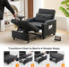 Black Multifunctional Sleeper Chair SofaBed Usb Ports