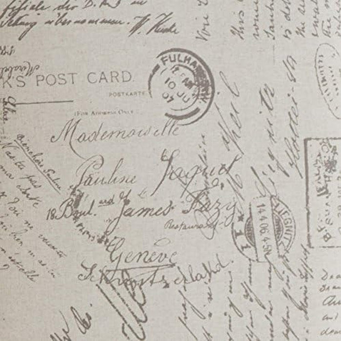 Botticelli Fabric Armless Contemporary Accent Chair, Script Print