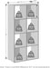 White Eight Cube Contemporary Horizontal Bookcase Storage