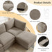 127 Inch Taupe Contemporary Modular Sectional Sofa