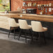 Swivel Bar Stools Set of 3，25''H Counter Height Bar Chairs with Back, PU Leather Kitchen Stools, Thickened Widened Cushion and Backrest,Barstools for Kitchen Island, Bar, Cafe, Dining Room