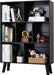 Black Bookshelf,3 Tier Modern Bookcase with Legs,Bookshelves Wood Storage Shelf, Open Book Shelves Cube Organizer,Freestanding Short Bookcases