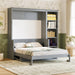 MurphyBed With Integrated Desk AndBookshelf Gray Storage