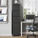 Black 5-Drawer Commercial-Grade Filing Cabinet Lockable