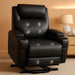 Power Lift Recliner Chair with Massage for Elderly PU Leather Modern Reclining Sofa Chair with Cup Holders, Remote Control, Adjustable Furniture (Black)