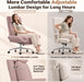 Criss Cross Office Chair with Footrest, Flip Armrests and Adjustable Lumbar Support, Ergonomic Reclining Desk Chair for Pets, Wide Seat Cross-Legged Computer Chair for Home Office, Chenille