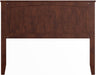 , Nantucket Full Solid Wood Panel Headboard with Attachable Charger, Walnut