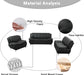 Leather Couches for Living Room, Living Room Couch Set, Sofa for Bedroom, Apartment, Living Room Furniture Sets (A-Leather Black, Sofa+Loveseat)