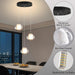 Black Crystal Chandeliers for Kitchen Island 3-Lights, Modern Indoor LED Bubble Pendant Light Fixture for Dining Room Foyer Entryway