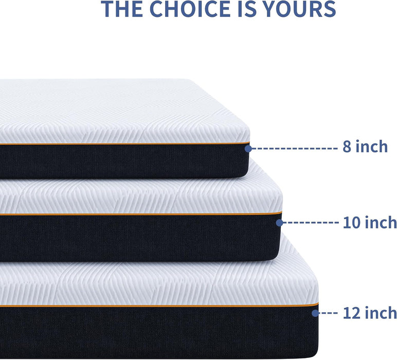 10 Inch Queen Mattress for Back Pain Relief & Cooling Sleep