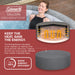 Sicily Airjet 5 to 7 Person Inflatable Hot Tub round Portable Outdoor Spa with 180 Airjets Energysense Saving Cover, Gray