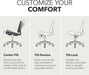 Volt Ergonomic Office Chair, Armless, Office Desk Computer Chair, Black