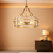 20.47" Modern Glass Chandelier, Gold Dining Room Light Fixtures over Table