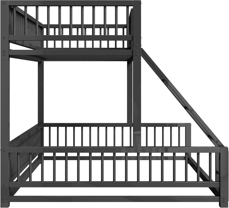 Twin XL Over Queen IndustrialStrength Metal BedFrame