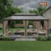 12x20 Polycarbonate Gazebo Dark Brown Aluminum Frame