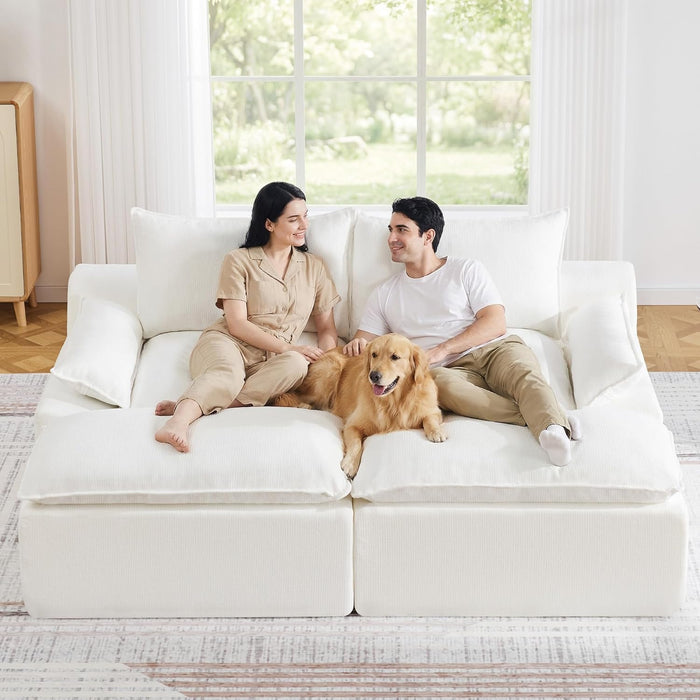 79 Inches Boneless Modular Sectional Sofa StoragePro