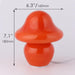 Mushroom Lamp Orange Glass Mushroom Table Lamp for Bedrooms, Living Room, Aesthetic Lamps for Bedroom, Cute Bedside Lamp