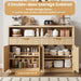 51" Buffet Sideboard Cabinet, Modern Hutch Storage Cabinets Natural