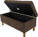 Home Decor | Tufted Ainsley Button Storage Ottoman Bench with Hinged Lid | Ottoman Bench with Storage for Living Room & Bedroom, Chocolate Brown Velvet