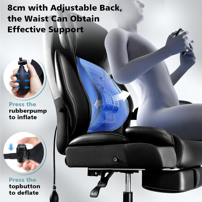 600Lbs Big and Tall Reclinging Office Chair ,Heavy Duty Computer Desk Chair