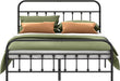 Metal Bed Frame Queen Size,Easy to Assemble,Black