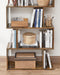 Bookcase, 5-Tier Bookshelf, Display Shelf and Room Divider, Freestanding Decorative Storage Shelving, Rustic Brown ULBC62BX, 27.6”L X 9.4”W X 62.6”H (70 X 24 X 159 Cm)