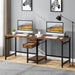 79" Double Desk, Two Person Desk with Storage Drawer, Long Desk Home Office Desks for 2 Person, Rustic Brown