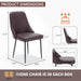 Dining Chairs Set of 4,Dining Room Chairs, Upholstered High Back Side Modern Chairs with Metal Legs, Easy‑To‑Clean Leather Kitchen Chairs for Dining Room Living Room Brown