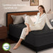 Queen Size Mattress 14 Inch,Hybrid Mattress in a Box with Individual Pocket Spring,Gel Memory Foam Queen Mattress,Breathable Supportive and Pressure Relief for Cool Night,Medium Firm