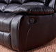 2PC Bonded Leather Recliner Set, Sofa, Loveseat, 8018, Black