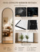 Full Length Mirror, Arched Floor Mirror Freestanding, Floor Standing Full Body Mirror with Stand for Bedroom, Hanging Mounted for Living Room Cloakroom