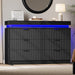 47" Wide Dresser for Bedroom with 6 Drawer & Charging Station, Black