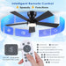 46 Inches Black Ceiling Fan With IntegratedLEDLighting