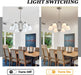 Brushed Nickel 6Light Farmhouse Chandelier Milk Glass